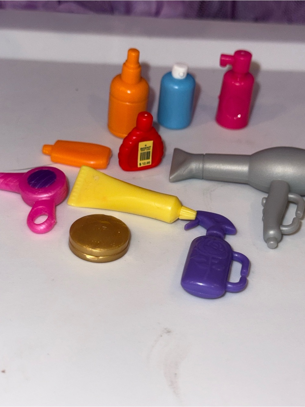 Barbie salon accessories blow dryer spray bottle nail polish etc